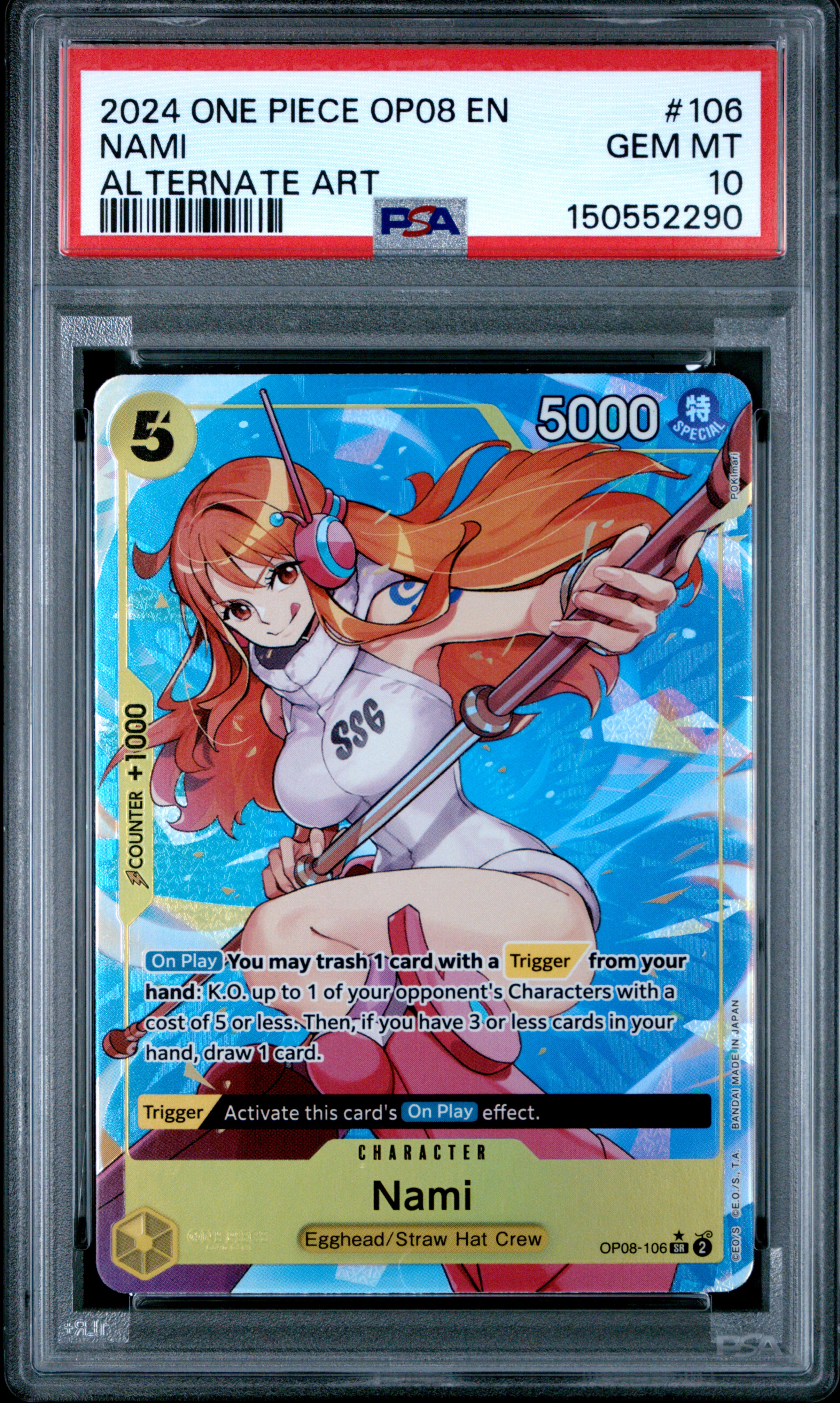 2024 #106 Nami PSA 10 OP08-Two Legends One Piece