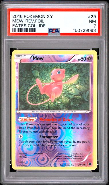 2016 Pokemon XY Fates Collide Holo #29 Mew front
