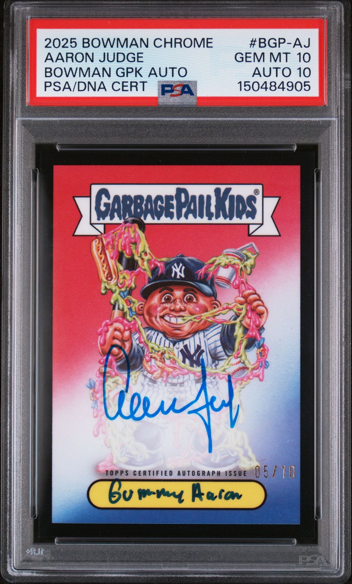 2025 Bowman Chrome BOWMAN CHROME BOWMAN GPK AUTOGRAPHS #BGP-AJ Aaron Judge front