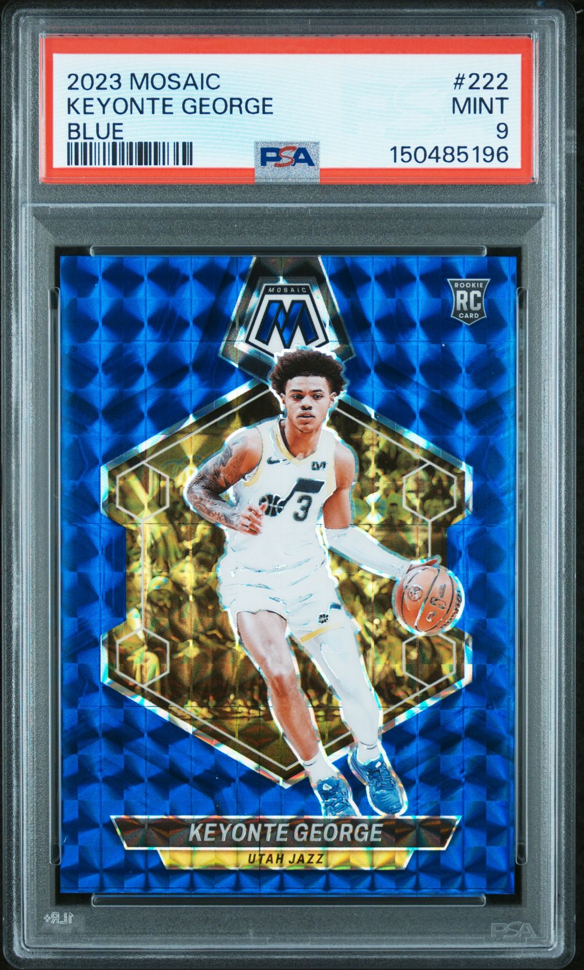 2023 Panini PANINI MOSAIC BLUE #222 Keyonte George front