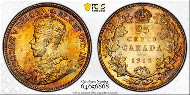 1913 25C MS63