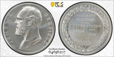(2024-S) Medal James Garfield Silver Matte Finish MS70