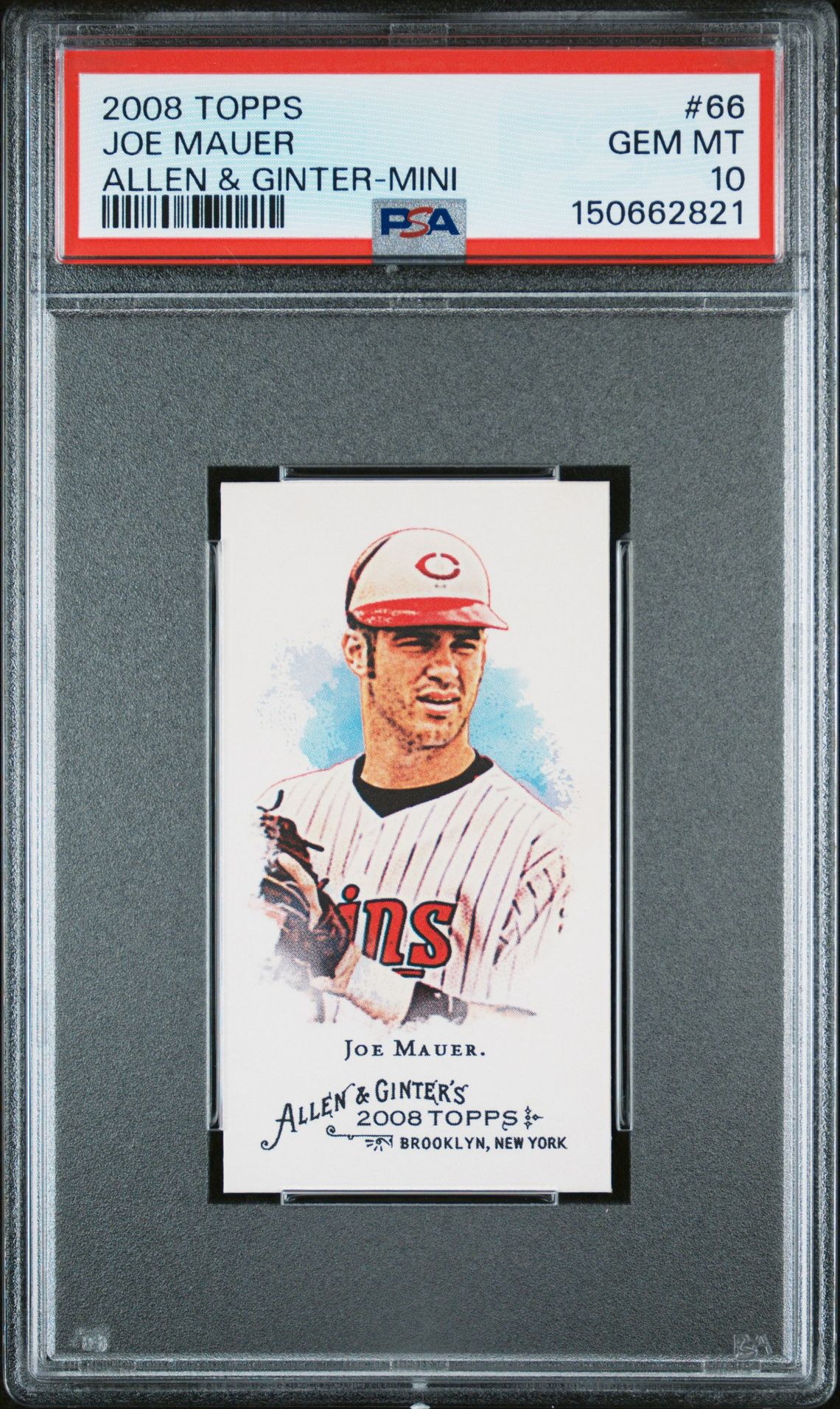 2008 Topps TOPPS ALLEN & GINTER MINI #66 Joe Mauer front