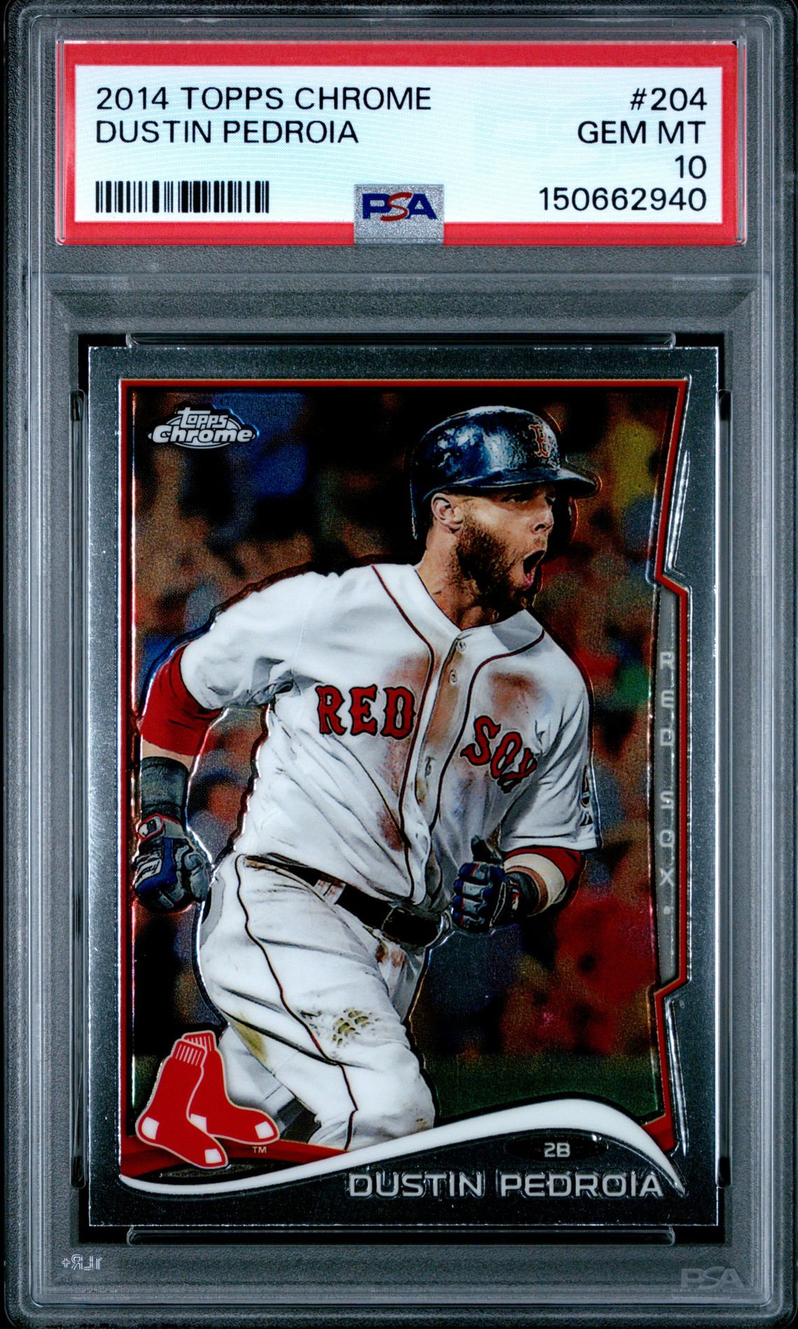 2014 Topps Topps Chrome #204 Dustin Pedroia front