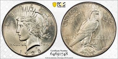 1935 $1 MS62