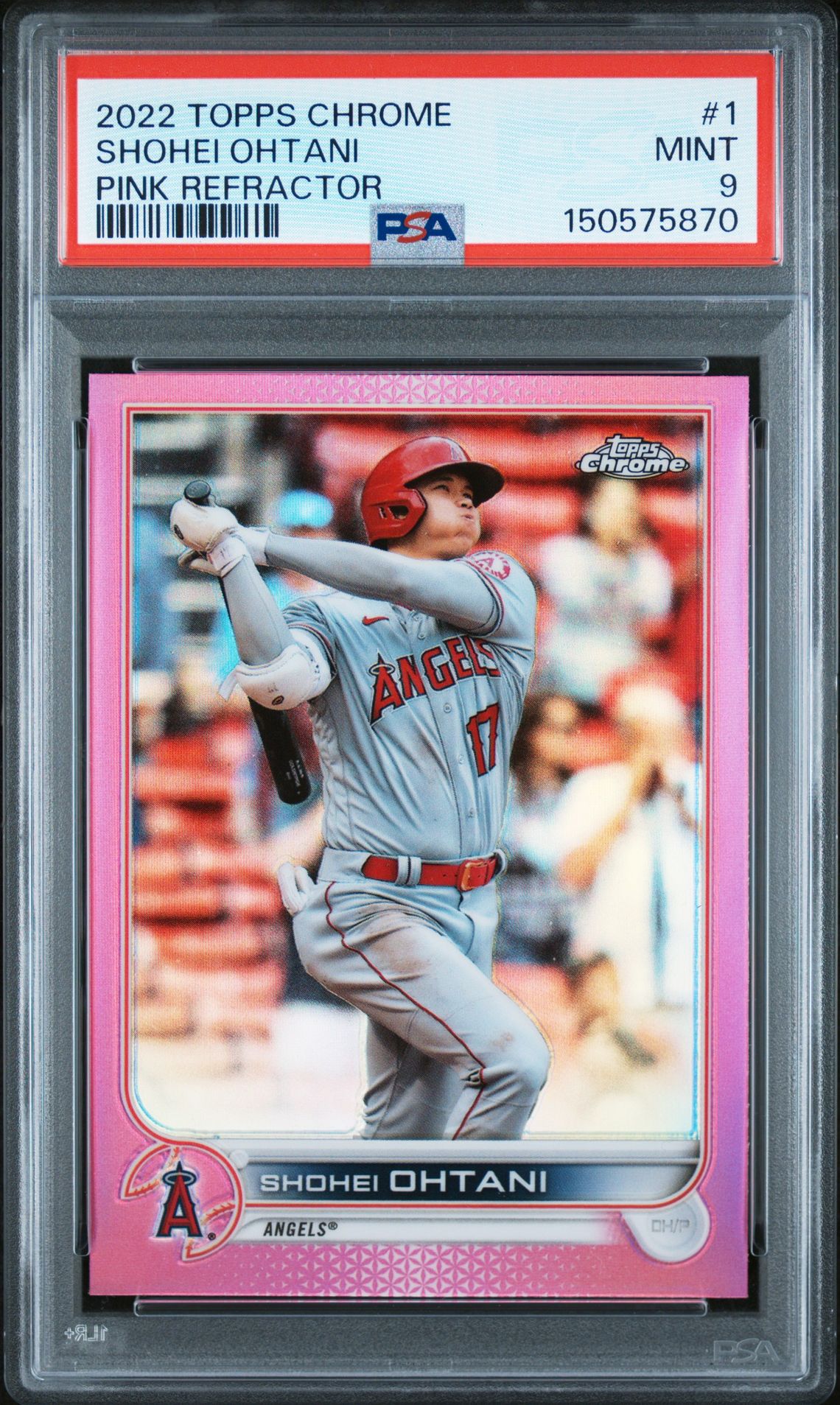 2022 Topps TOPPS CHROME PINK REFRACTOR #1 Shohei Ohtani front