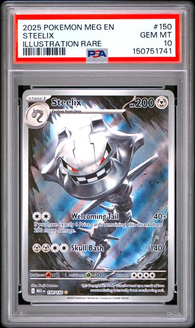 2001 Pokemon Mega Evolution Illustration Rare #150 Steelix front