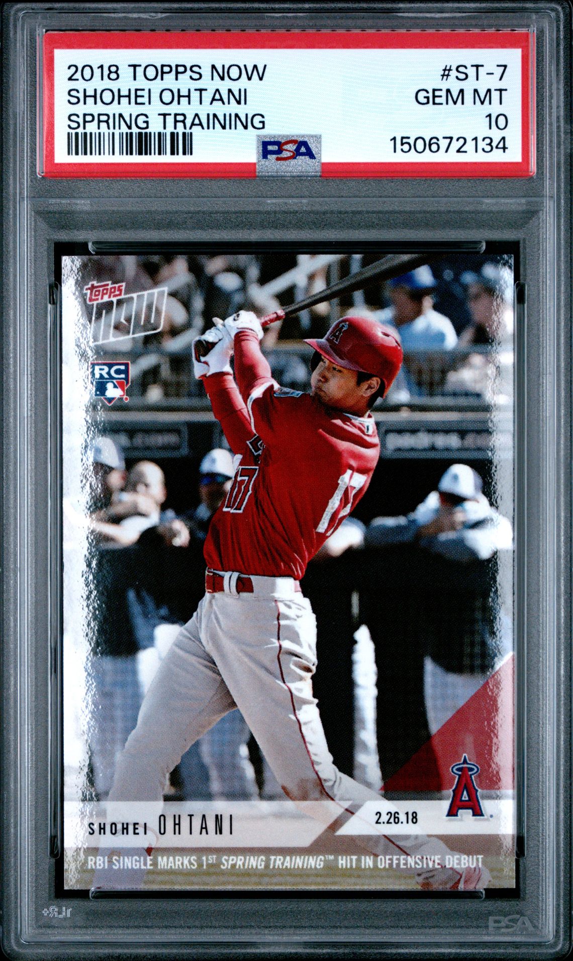 2018 Topps TOPPS NOW SPRING TRAINING #ST-7 Shohei Ohtani front