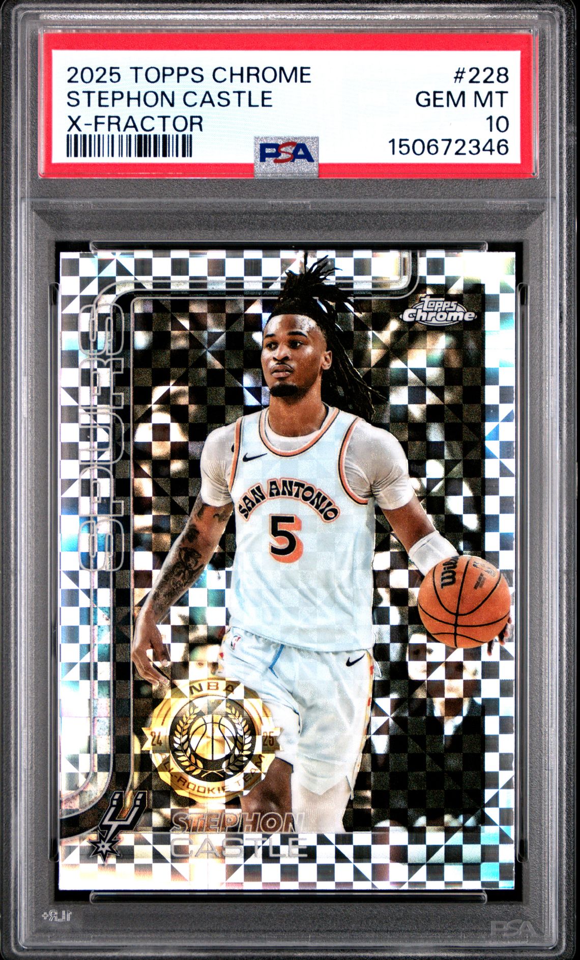 2025 Topps TOPPS CHROME X-FRACTOR #228 Stephon Castle front