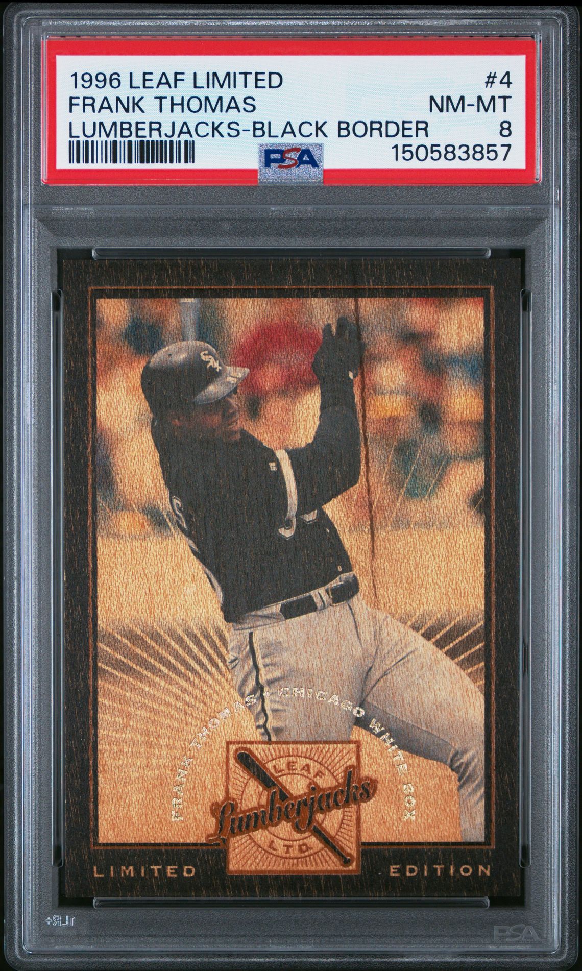 1996 Leaf LEAF LIMITED LUMBERJACKS LUMBERJACKS-BLACK BORDER #4 Frank Thomas front