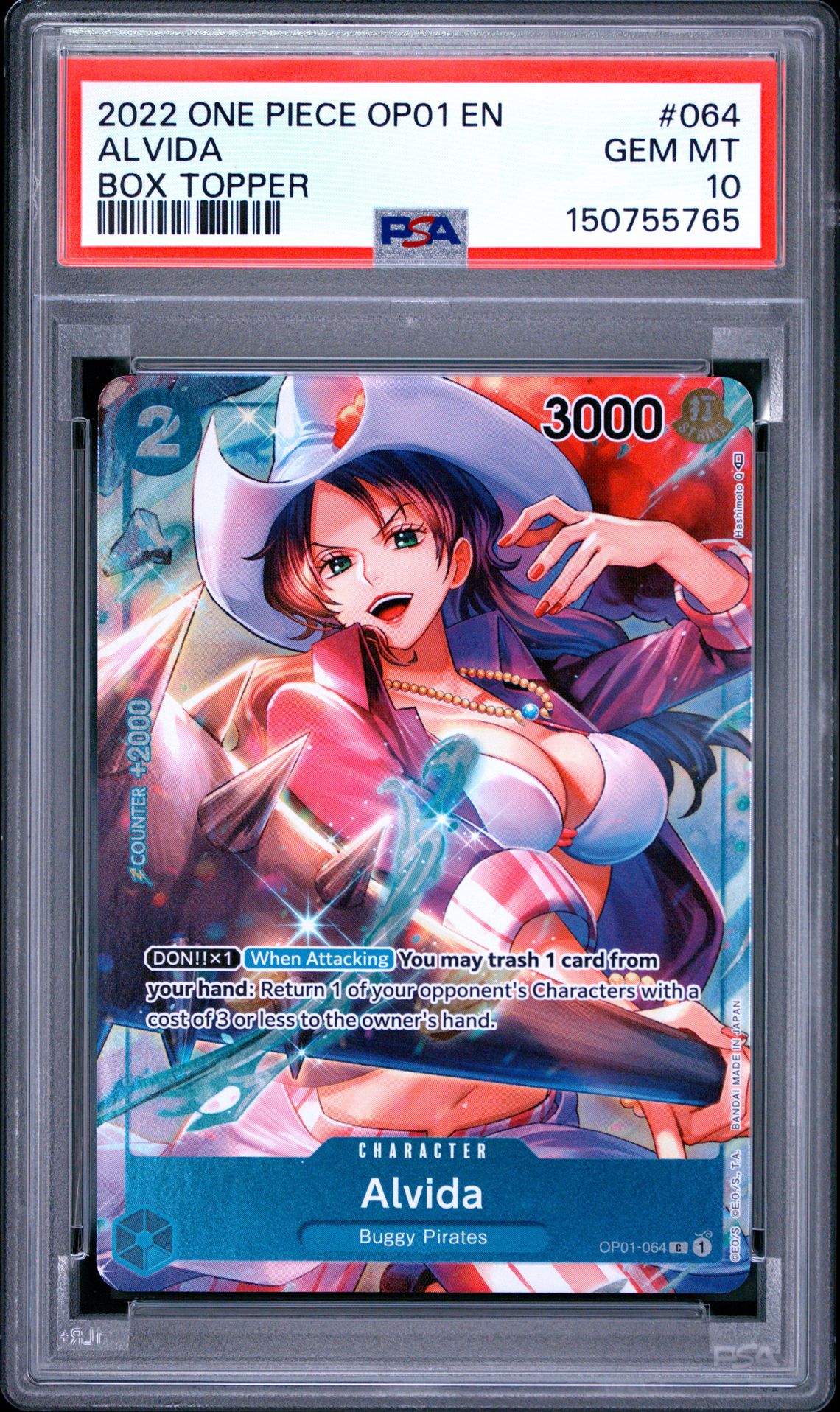 2022 One Piece ONE PIECE OP01-ROMANCE DAWN BOX TOPPER #064 Alvida front