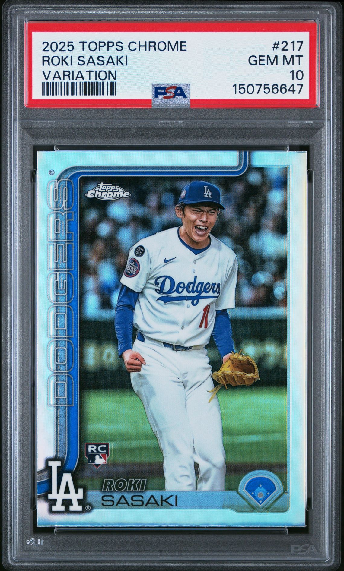 2025 Topps Topps Chrome VARIATION #217 Roki Sasaki front