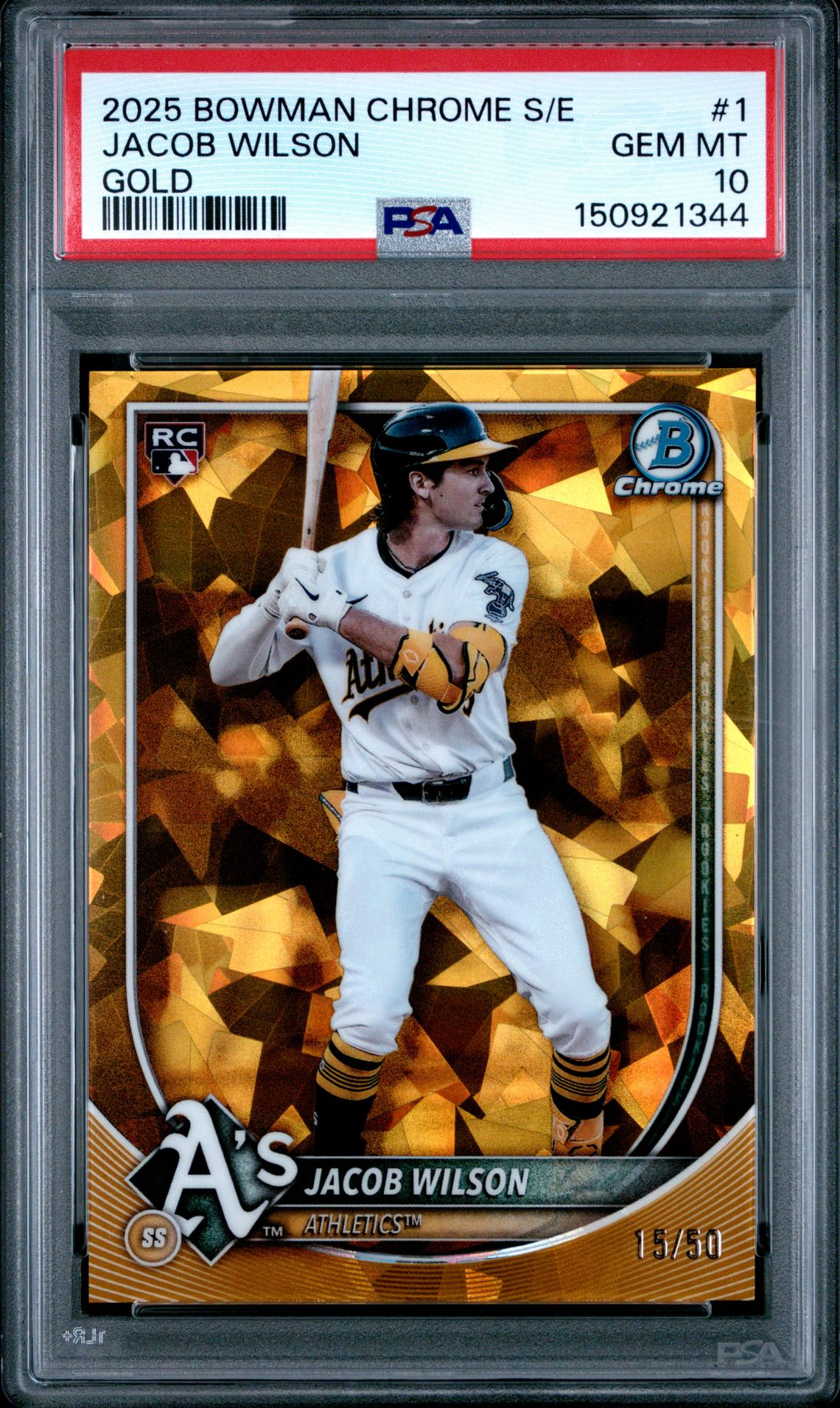 2025 Bowman BOWMAN CHROME SAPPHIRE EDITION GOLD #1 Jacob Wilson front