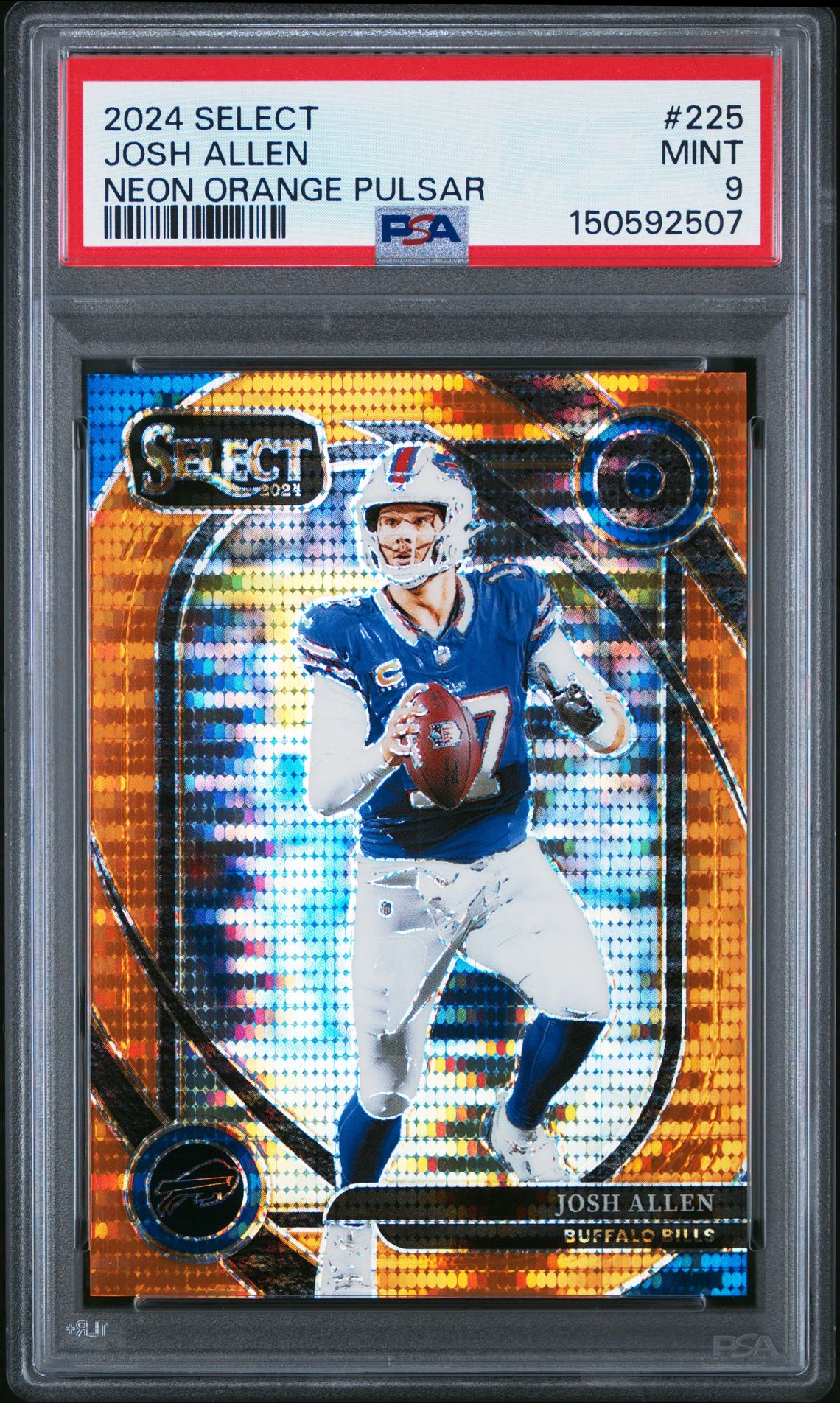 2024 Panini PANINI SELECT NEON ORANGE PULSAR #225 Josh Allen front