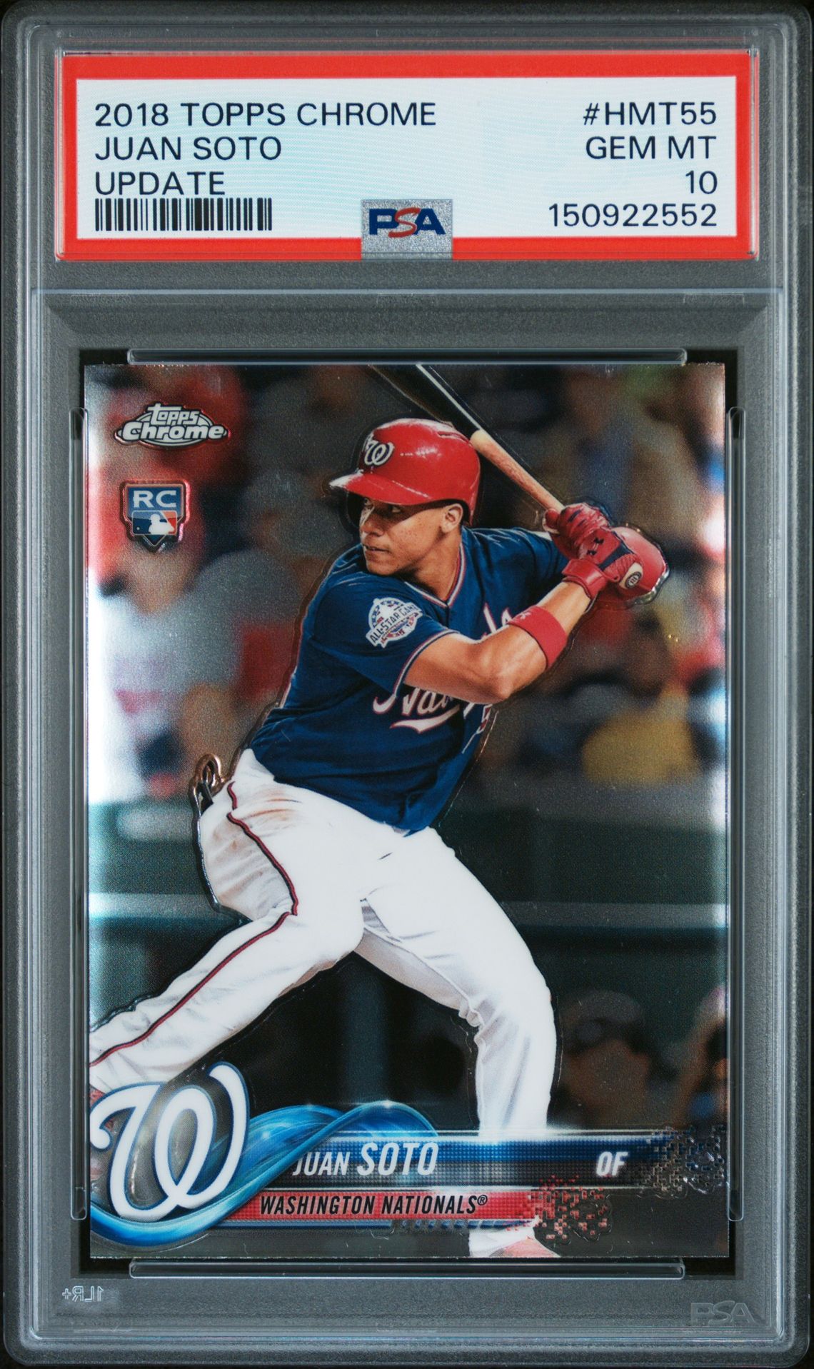 2018 Topps TOPPS CHROME UPDATE #HMT55 Juan Soto front