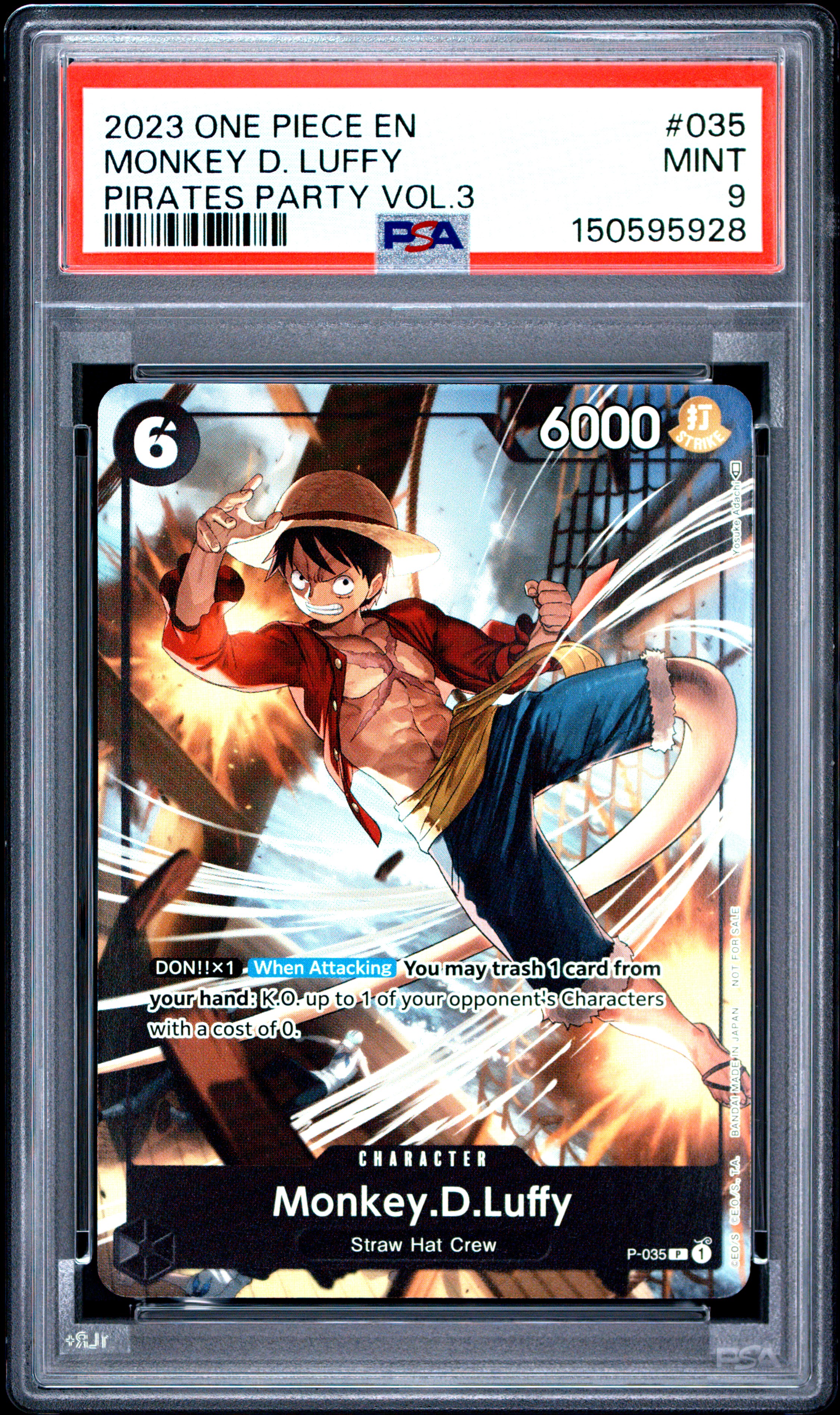 2023 #035 Monkey D. Luffy PSA 9 One Piece Promos
