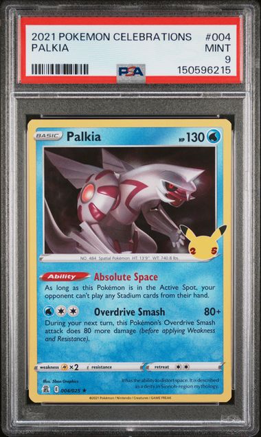 2021 Pokemon Celebrations #004 Palkia front