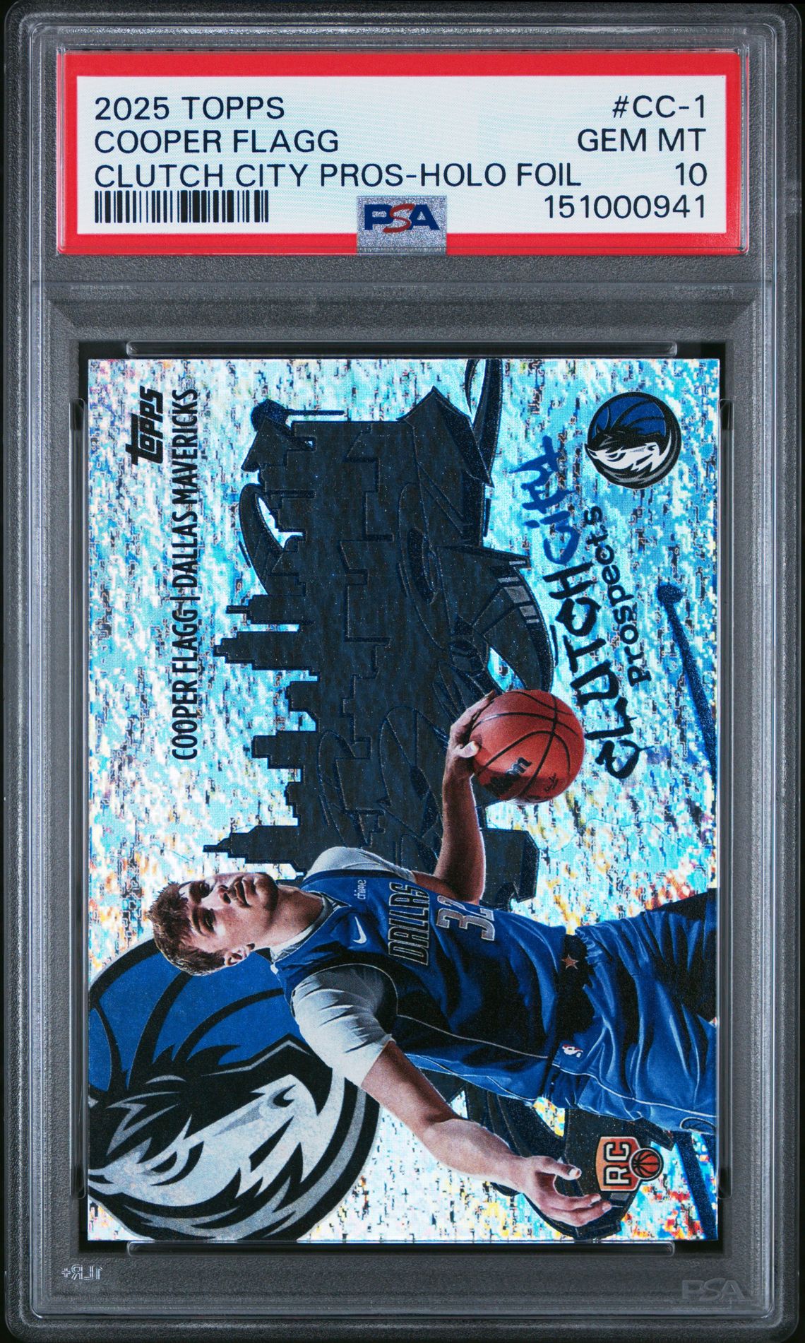 2025 Topps TOPPS CLUTCH CITY PROSPECTS CLUTCH CITY PROS-HOLO FOIL #CC-1 Cooper Flagg front
