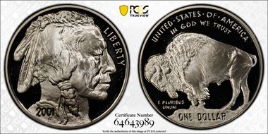 2001-P $1 Buffalo PR68DCAM