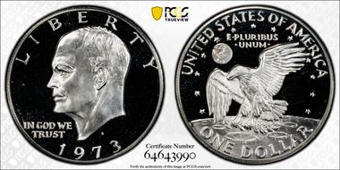 1973-S $1 Silver PR66DCAM