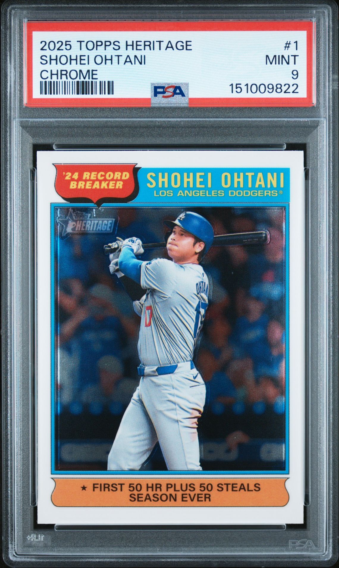2025 Topps TOPPS HERITAGE Chrome #1 Shohei Ohtani front