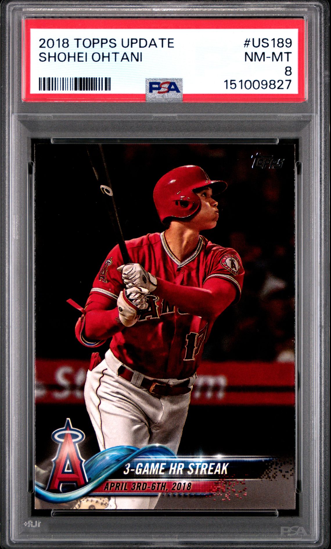 2018 Topps Update #US189 Shohei Ohtani front