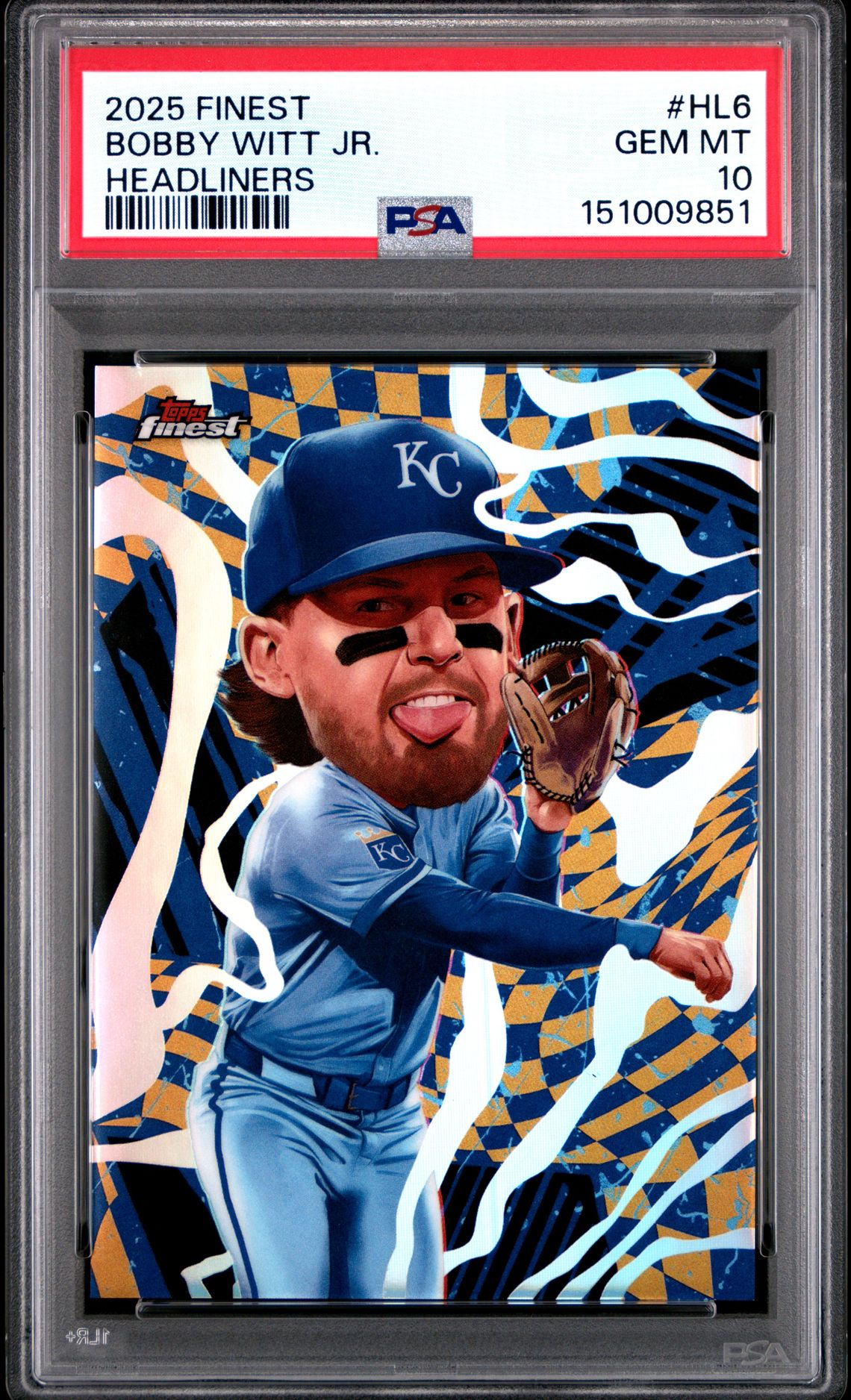 2025 Topps TOPPS FINEST HEADLINERS #HL6 Bobby Witt Jr. front