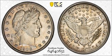 1908-O 50C AU55