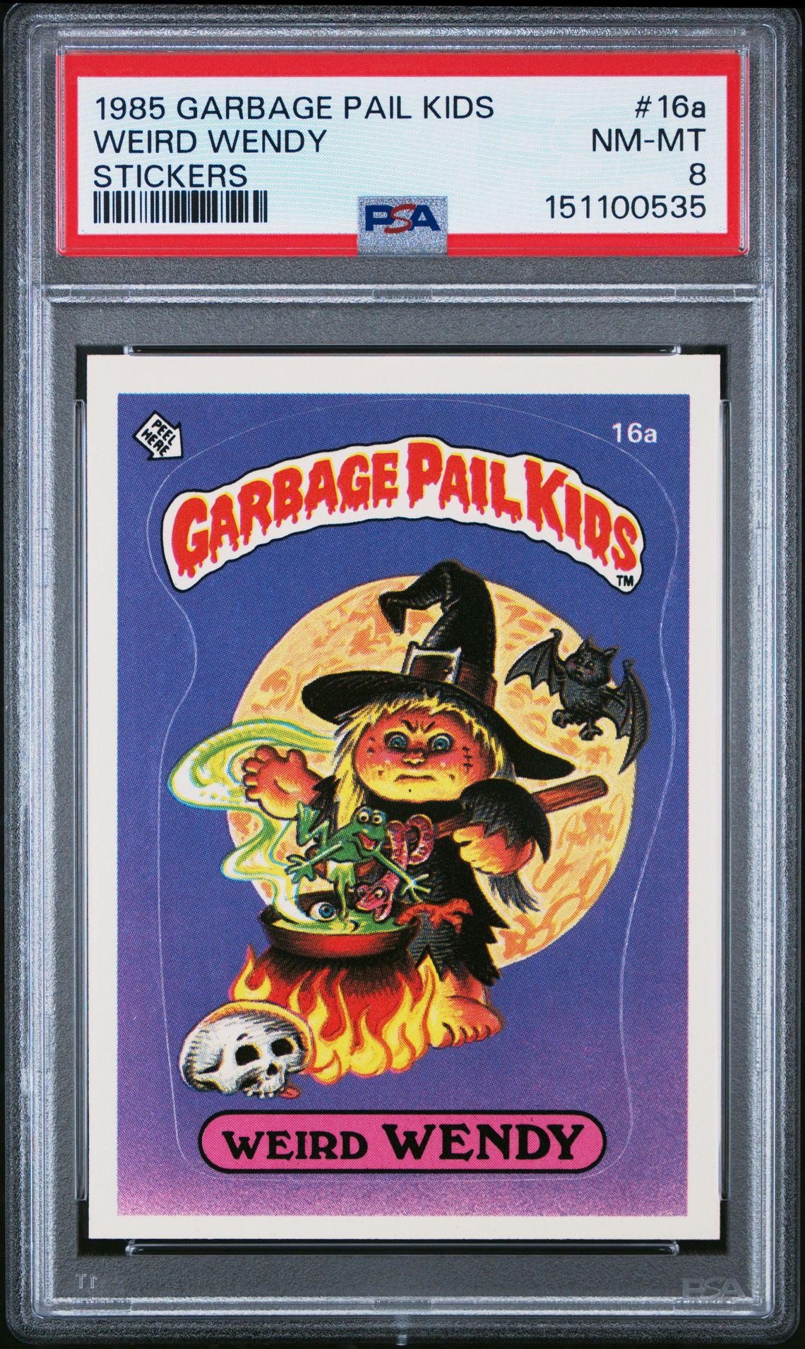 1985 Topps GARBAGE PAIL KIDS STICKERS #16A Weird Wendy front
