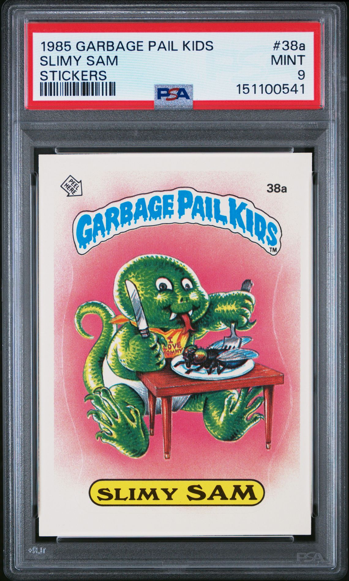 1985 Topps GARBAGE PAIL KIDS STICKERS #38A Slimy Sam front