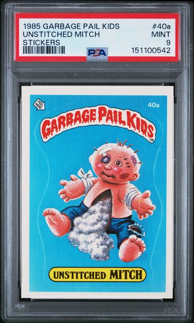 1985 Garbage Pail Kids GARBAGE PAIL KIDS STICKERS STICKERS #40A Unstitched Mitch front