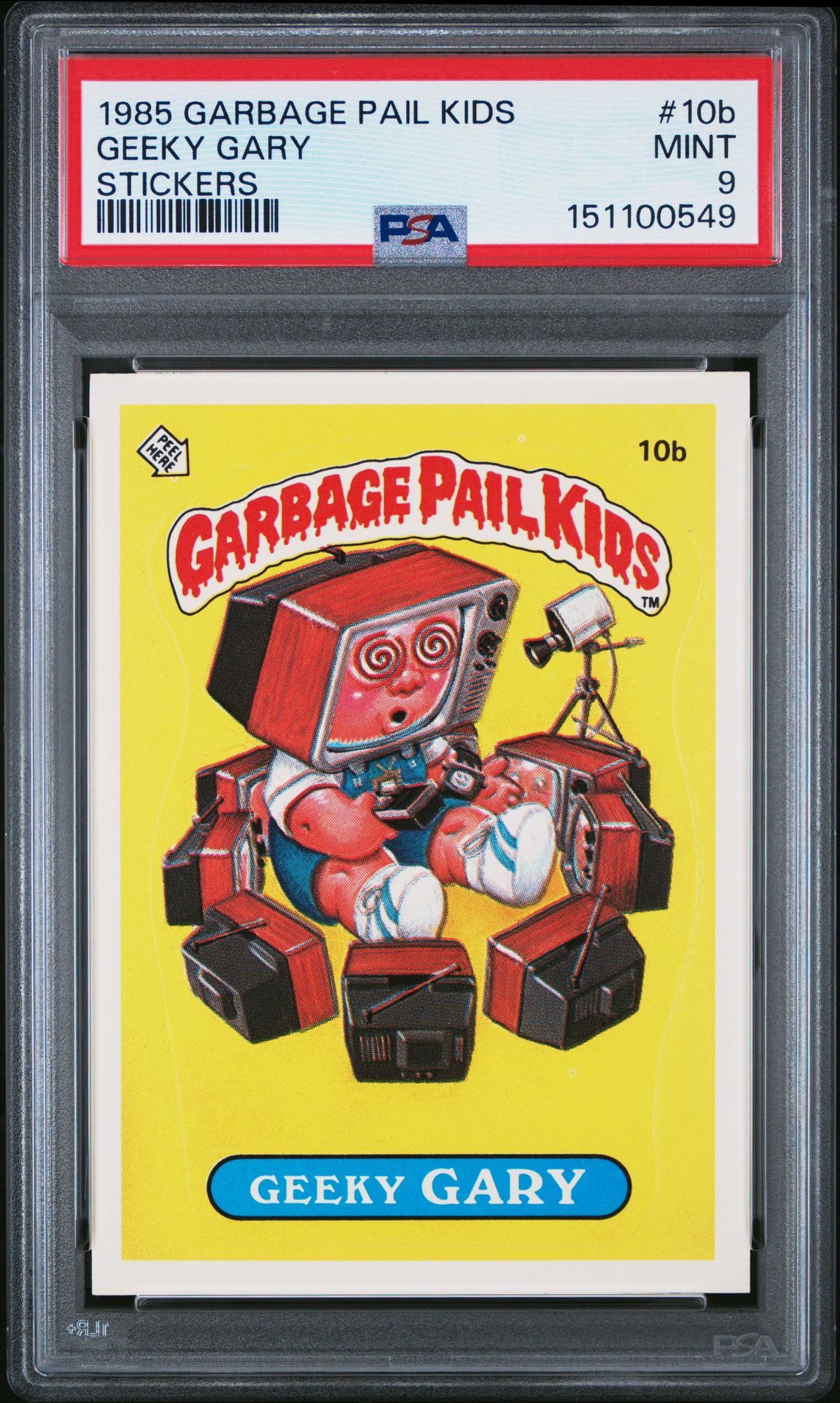 1985 Topps Garbage Pail Kids Series 1 #10B GEEKY GARY front