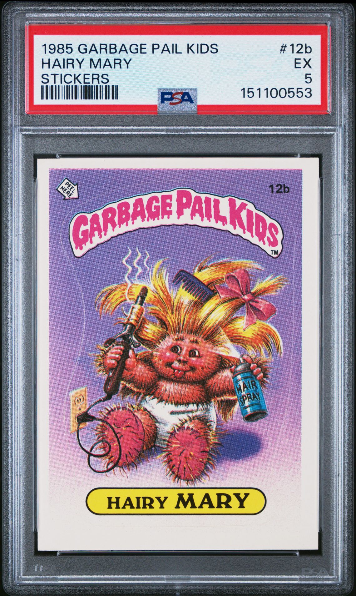 1985 Topps Garbage Pail Kids #12B Hairy Mary front