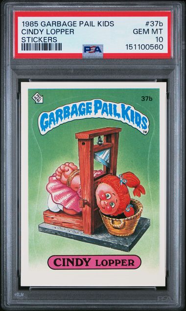 1985 Topps GARBAGE PAIL KIDS STICKERS STICKERS #37B Cindy Lopper front
