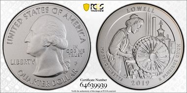 2019-P 25C Lowell NP 5 oz Silver SP69