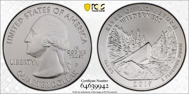 2019-P 25C Frank Church River of No Return NP 5 oz Silver SP69