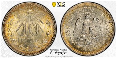 1925-M 10C KM-431  Ag MS64