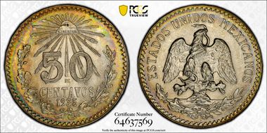 1935-M 50C KM-448 Ag MS64
