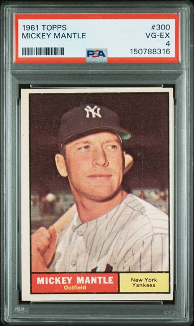 1961 Topps #300 Mickey Mantle front