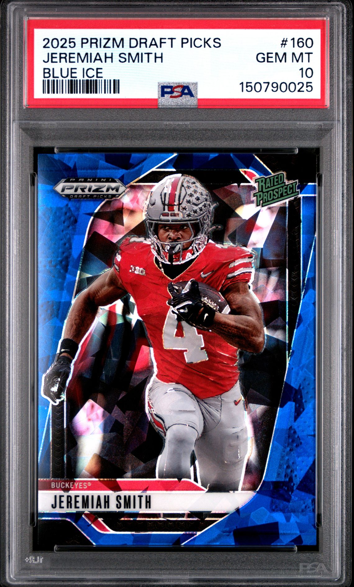 2025 Panini PANINI PRIZM DRAFT PICKS BLUE ICE #160 Jeremiah Smith front