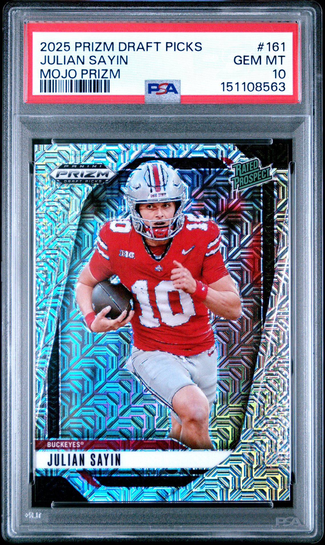 2025 Panini PANINI PRIZM DRAFT PICKS AUTOGRAPH-SILVER PRIZM #161 Julian Sayin front