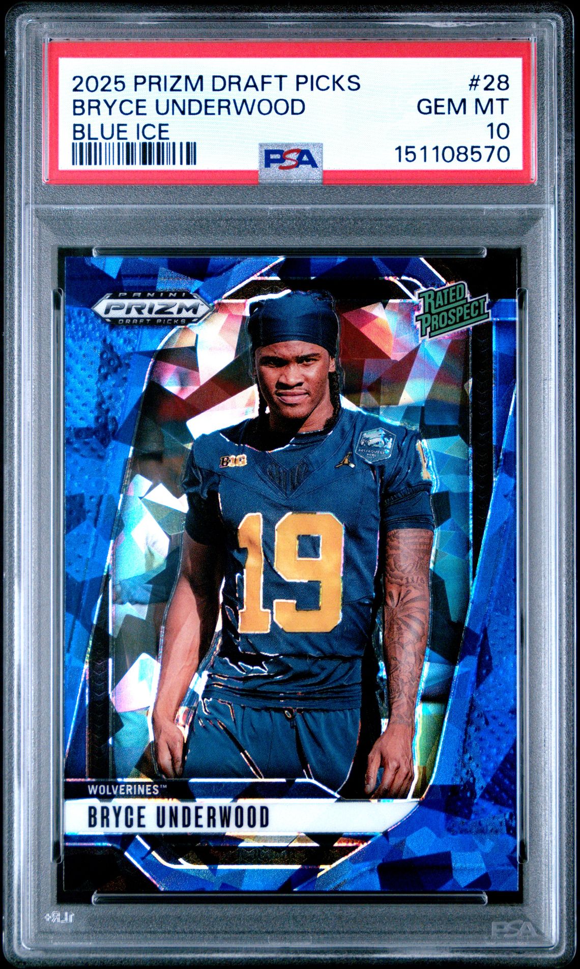 2025 Panini PANINI PRIZM DRAFT PICKS GOLD SHIMMER #28 Bryce Underwood front