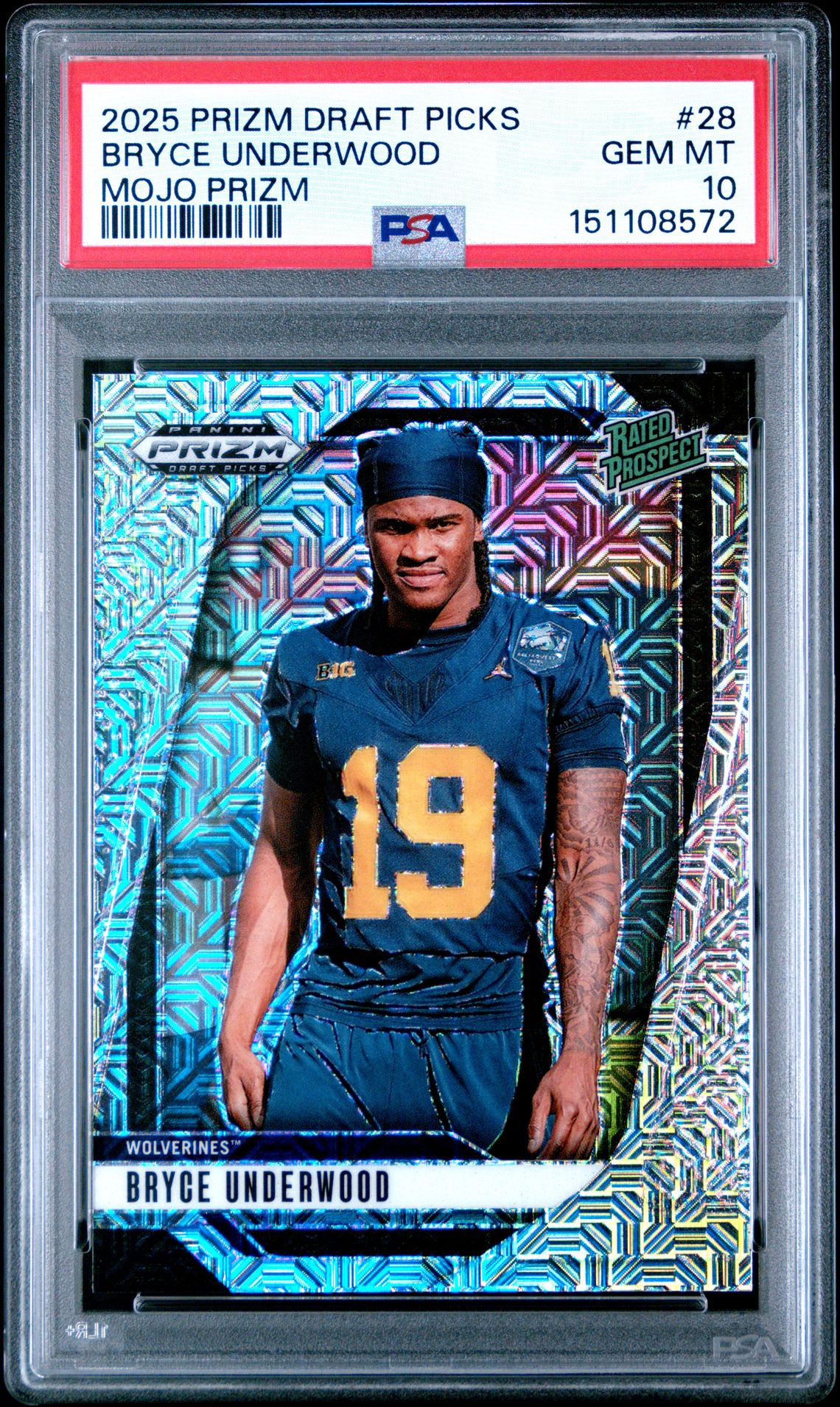 2025 Panini PANINI PRIZM DRAFT PICKS GOLD SHIMMER #28 Bryce Underwood front