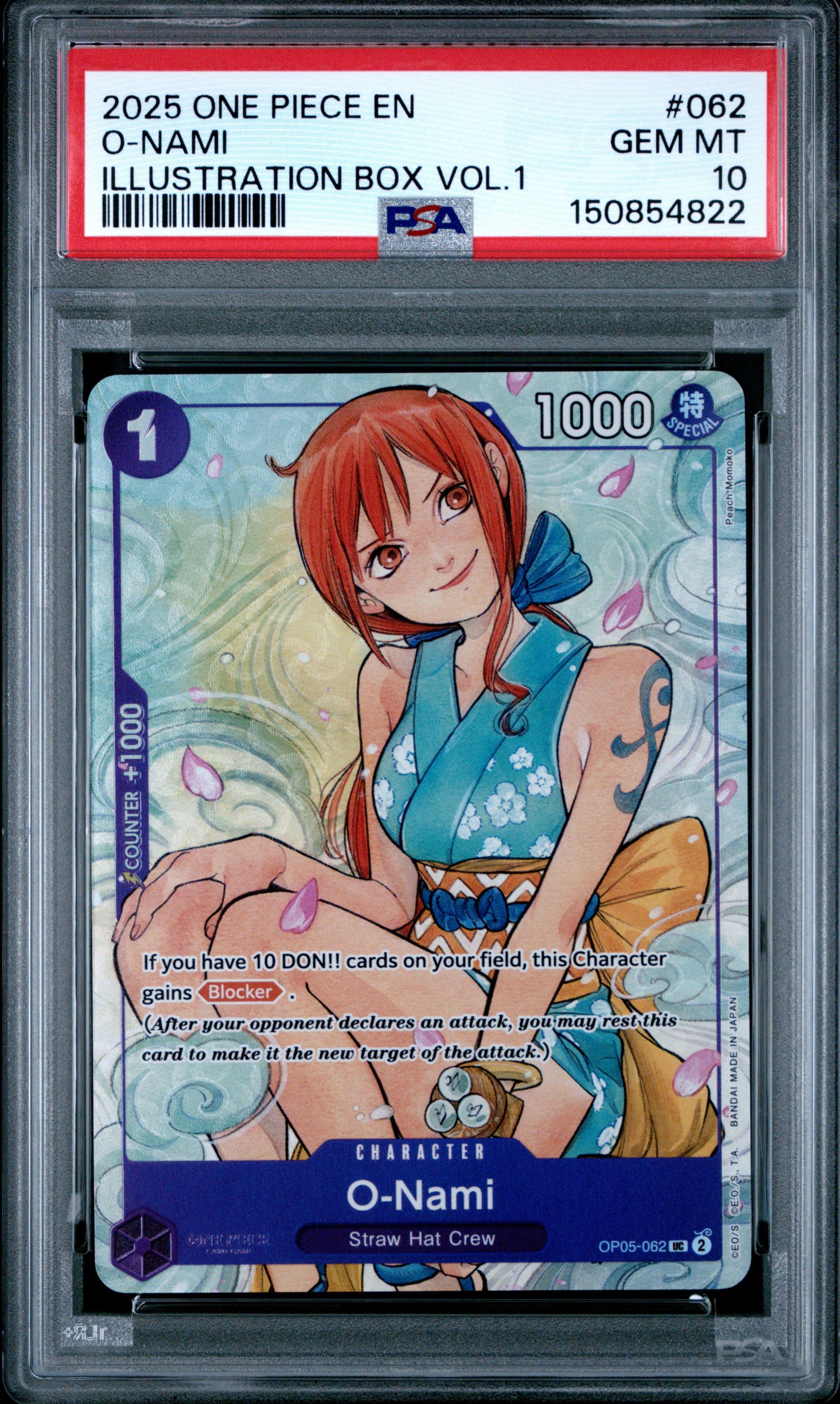 2025 #062 O-Nami PSA 10 Promos One Piece