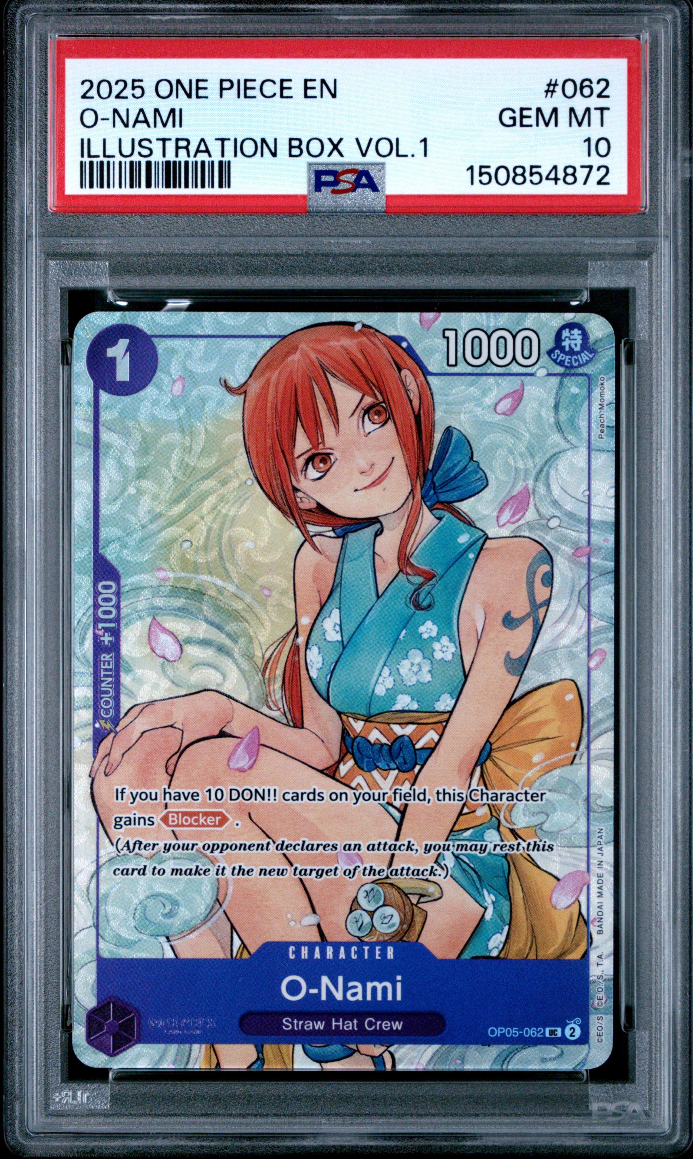 2025 #062 O-Nami PSA 10 Promos One Piece