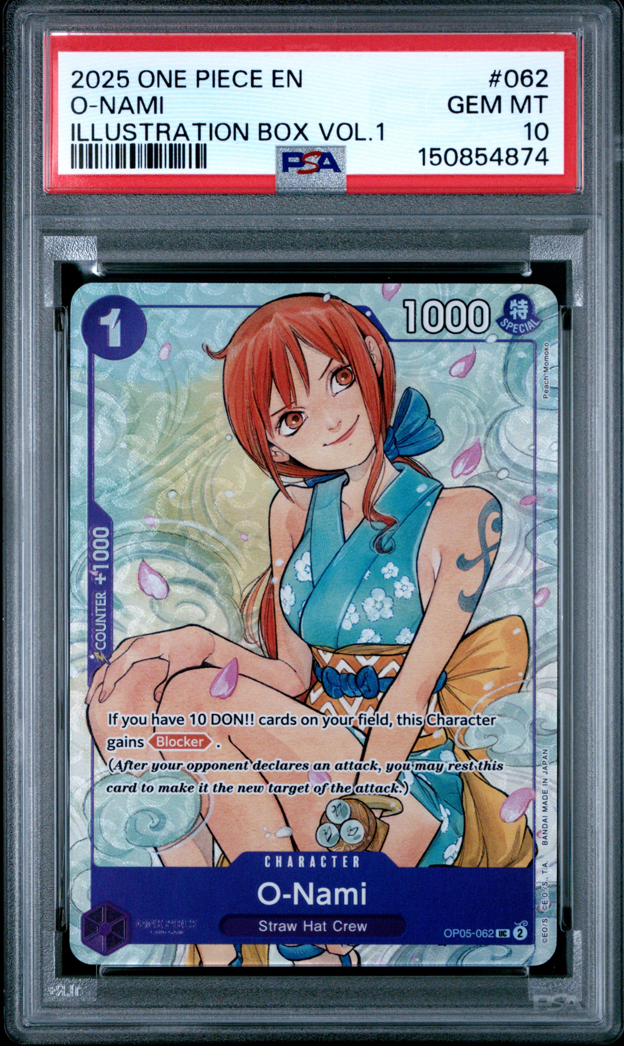 2025 #062 O-Nami PSA 10 Promos One Piece