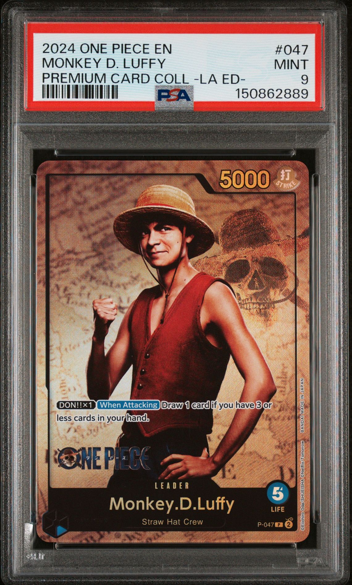 2024 One Piece ONE PIECE PREMIUM CARD COLLECTION -LIVE ACTION EDITION- #047 Monkey D. Luffy front