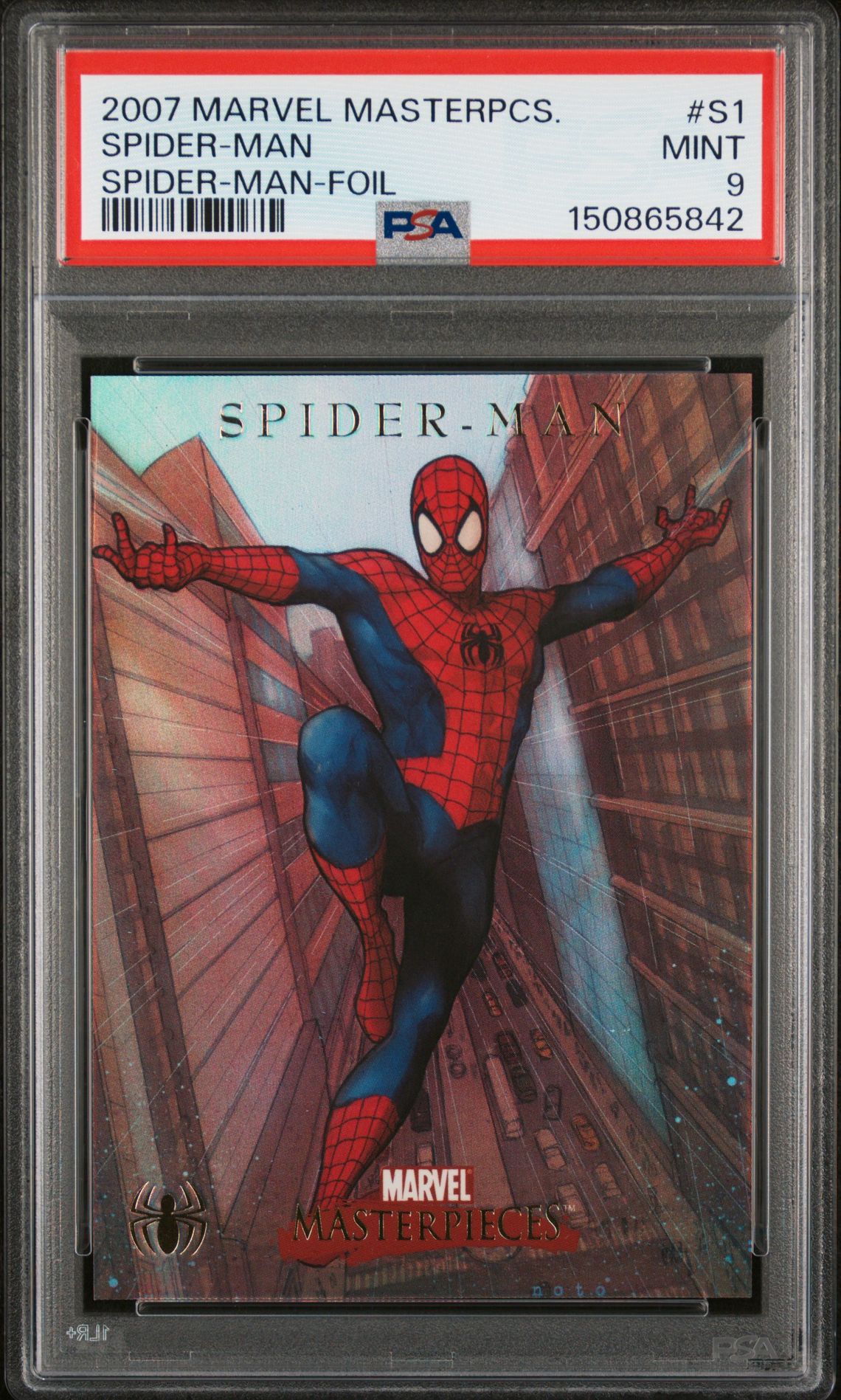 2007 Fleer MARVEL MASTERPIECES SPIDER-MAN SPIDER-MAN-FOIL #S1 Spider-Man front