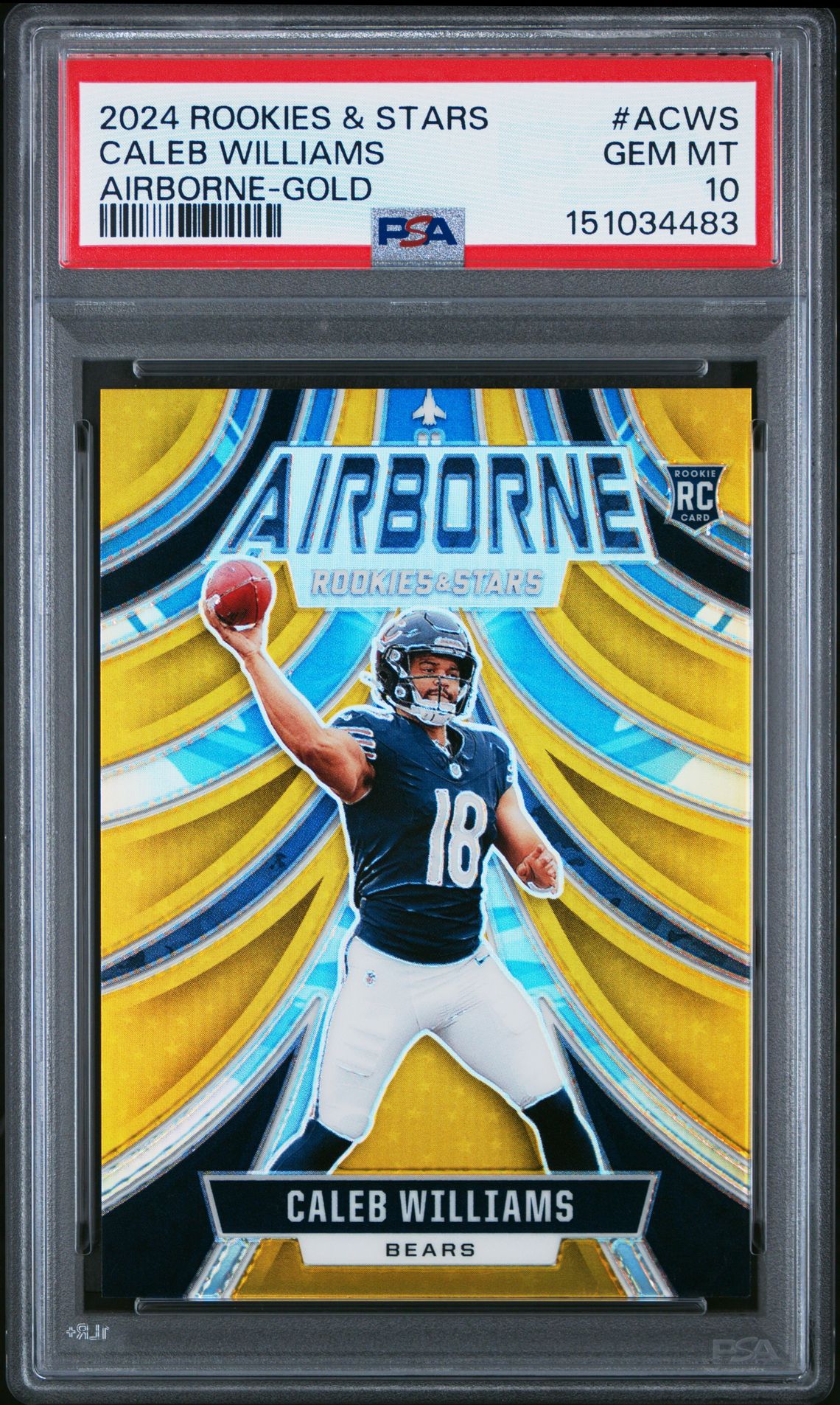 2024 Panini PANINI ROOKIES & STARS AIRBORNE #ACWS Caleb Williams front