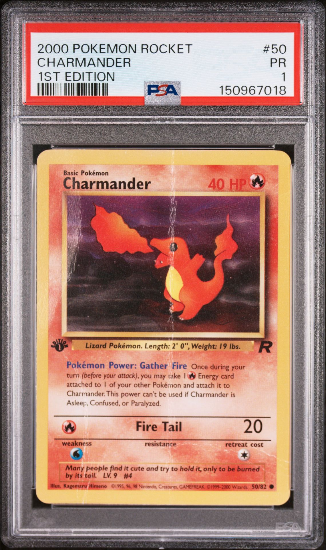 2000 Pokemon POKEMON ROCKET 1ST EDITION #50 Charmander front